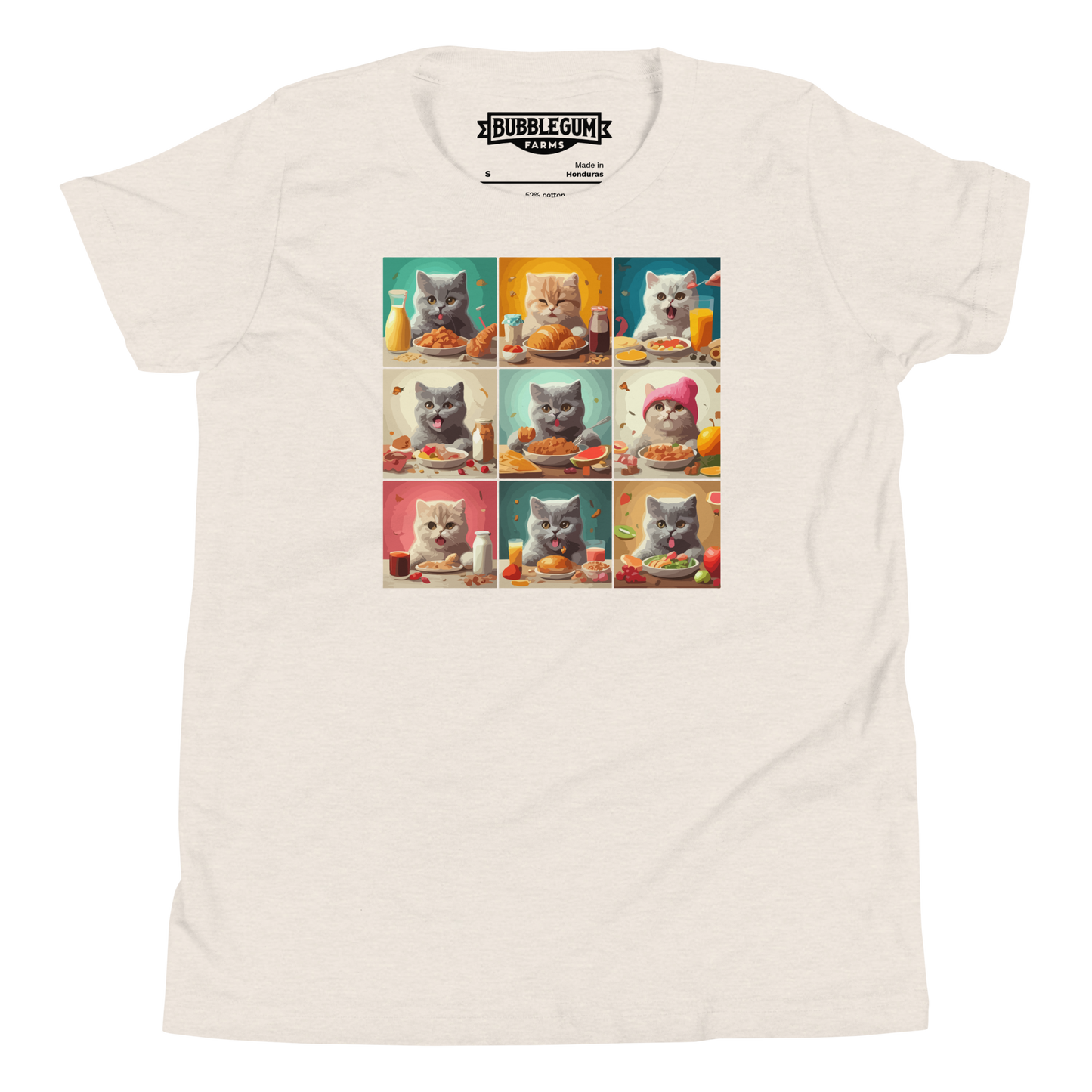 Kittens Eating Collage - Youth Staple Tee