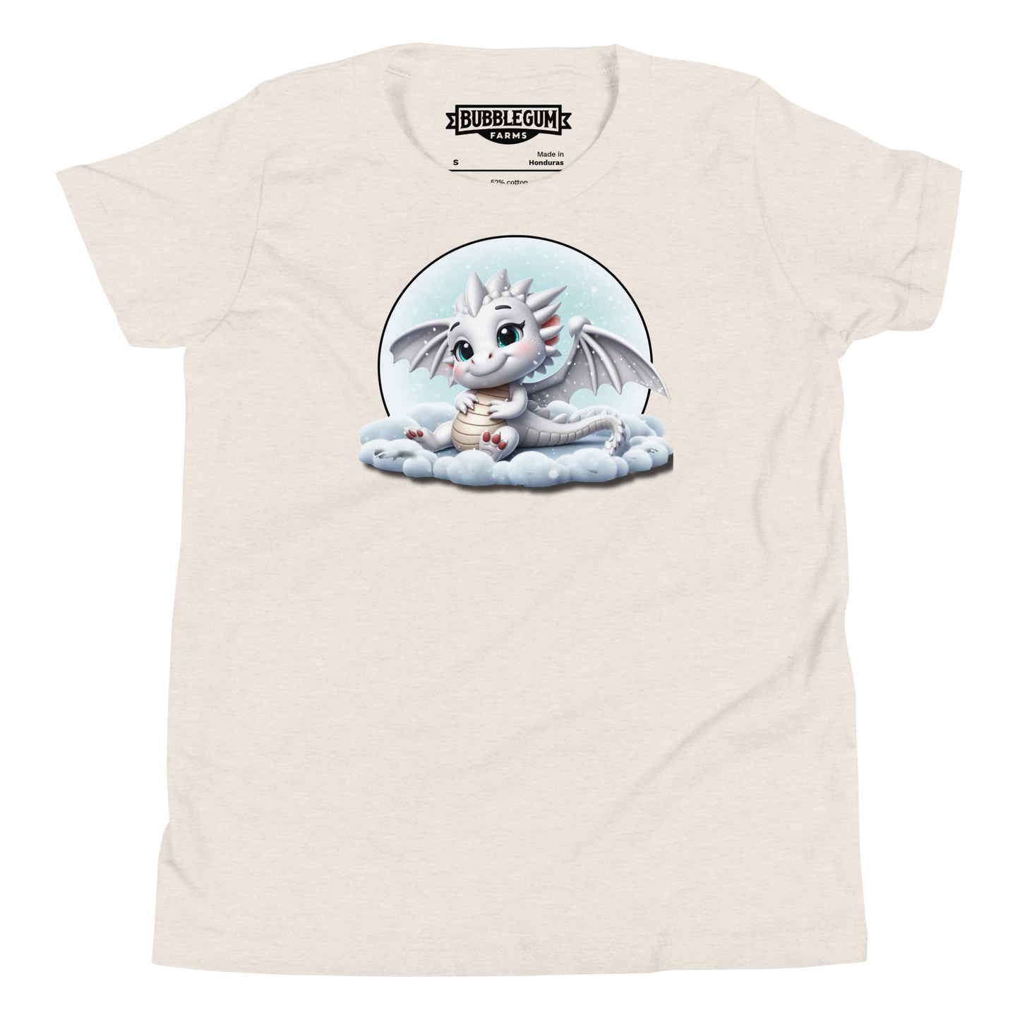 White Dragon in the Clouds - Youth Staple Tee