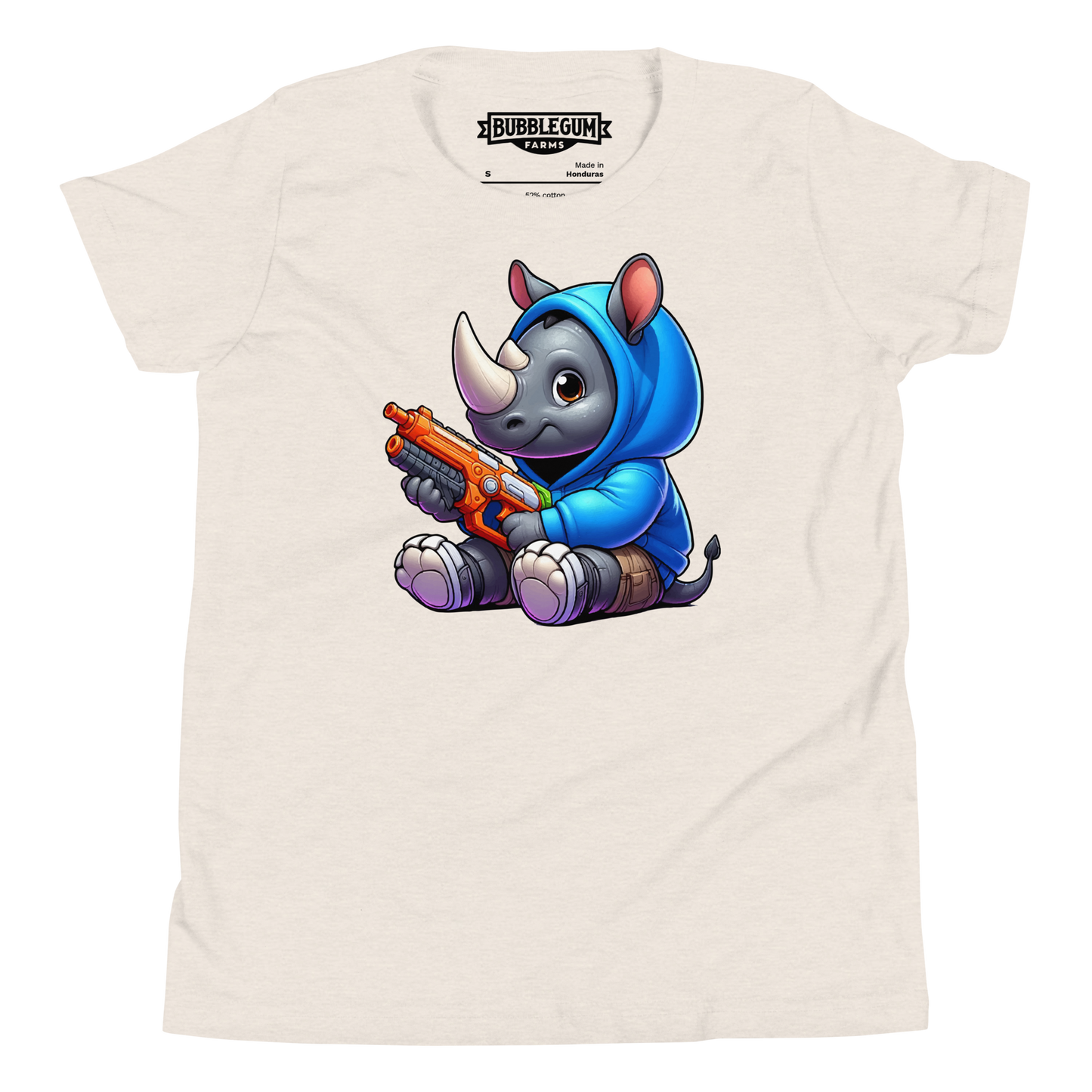 Baby Rhino with Foam Dart Blaster - Youth Staple Tee