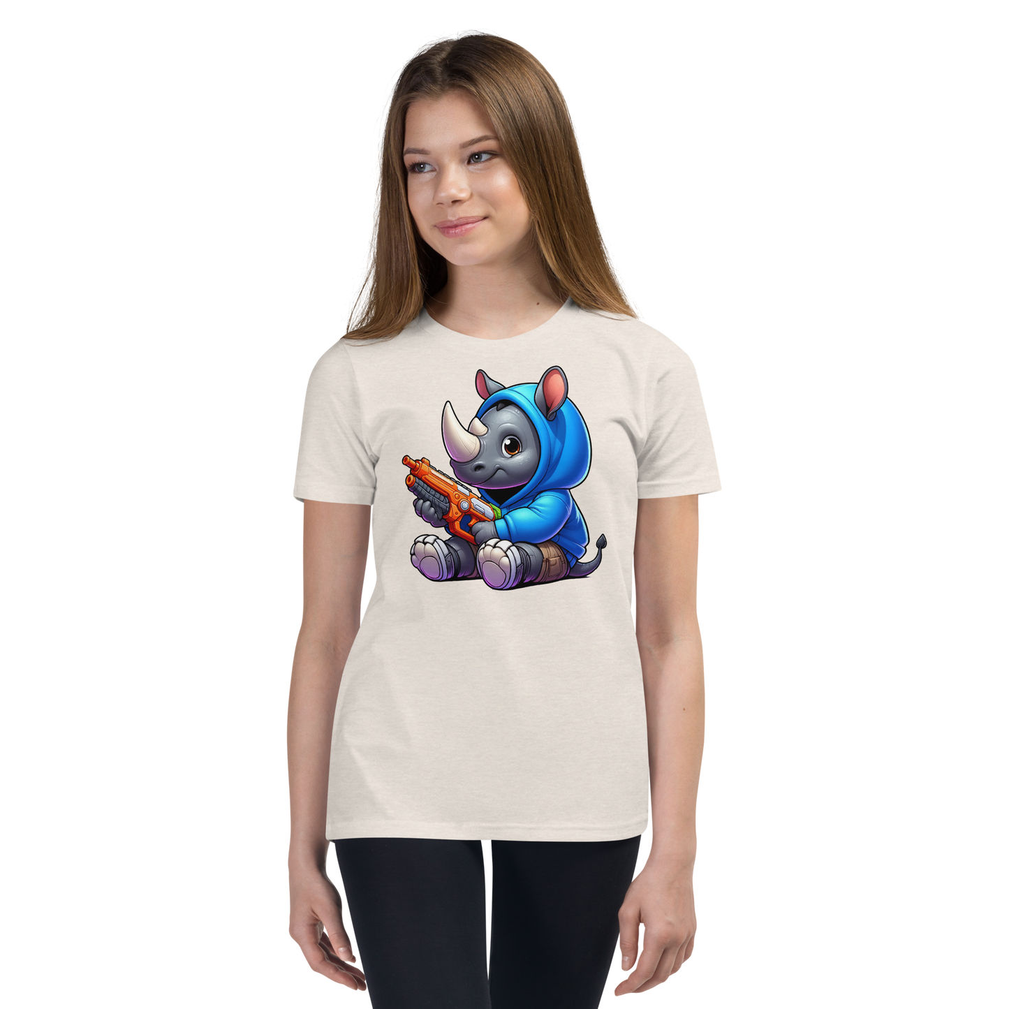 Baby Rhino with Foam Dart Blaster - Youth Staple Tee