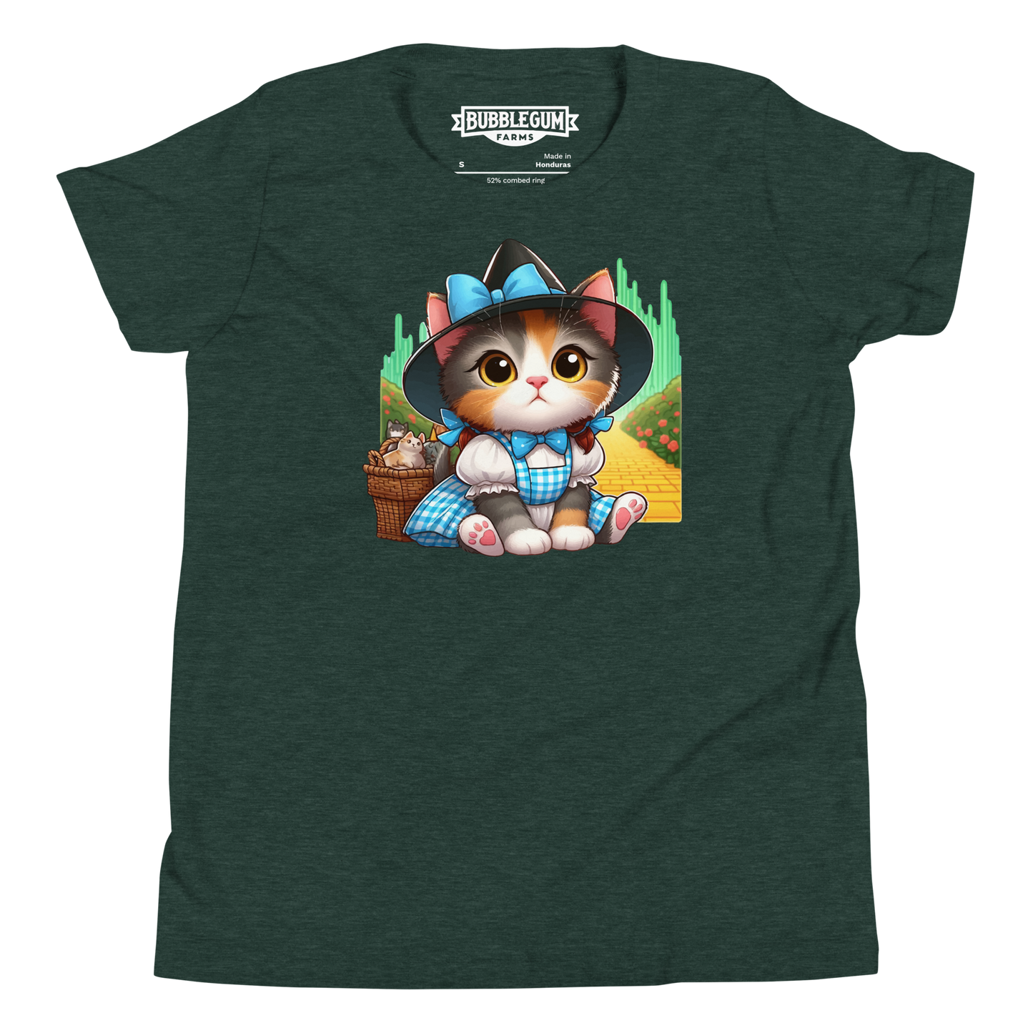 Kitten on a Yellow Brick Road - Youth Staple Tee