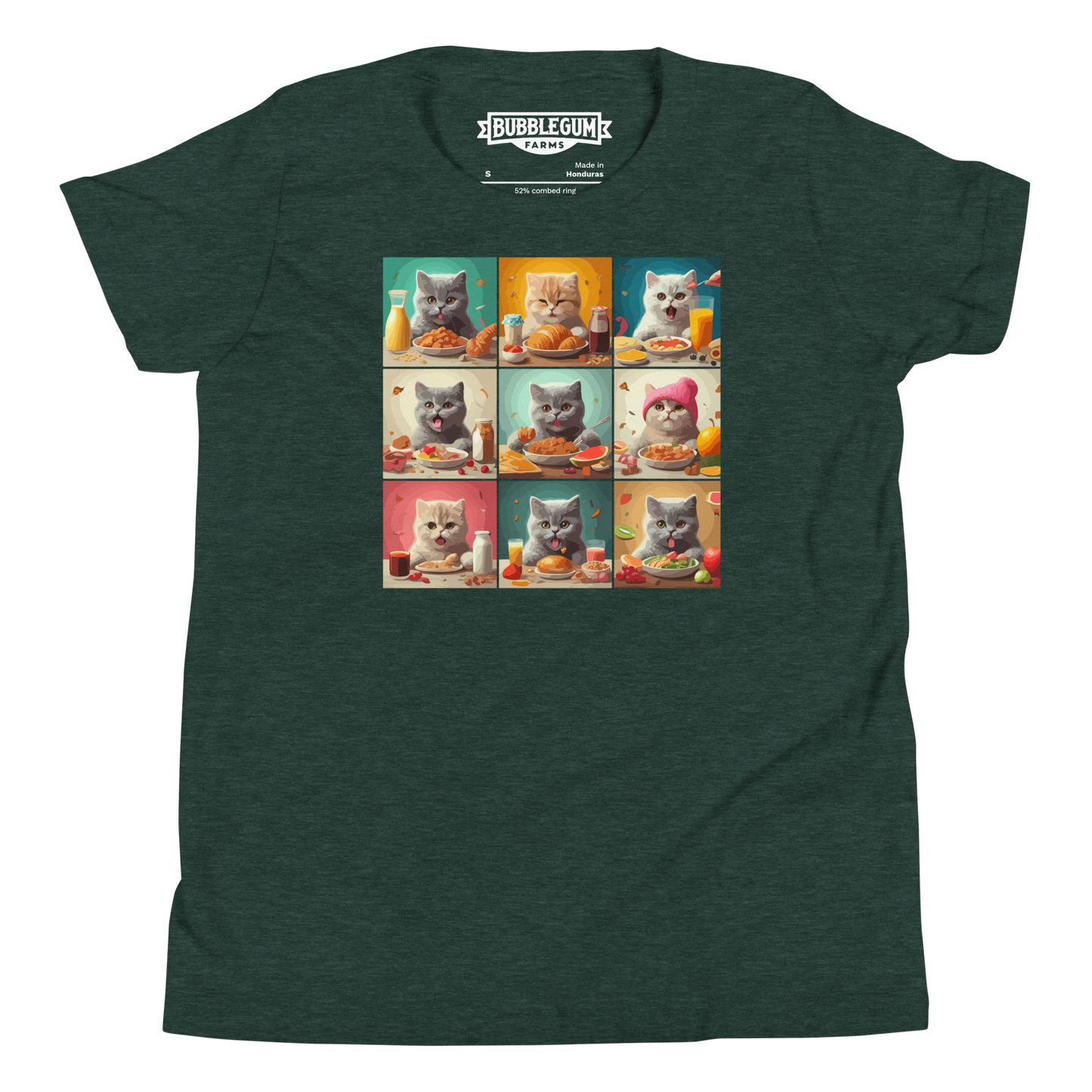 Kittens Eating Collage - Youth Staple Tee