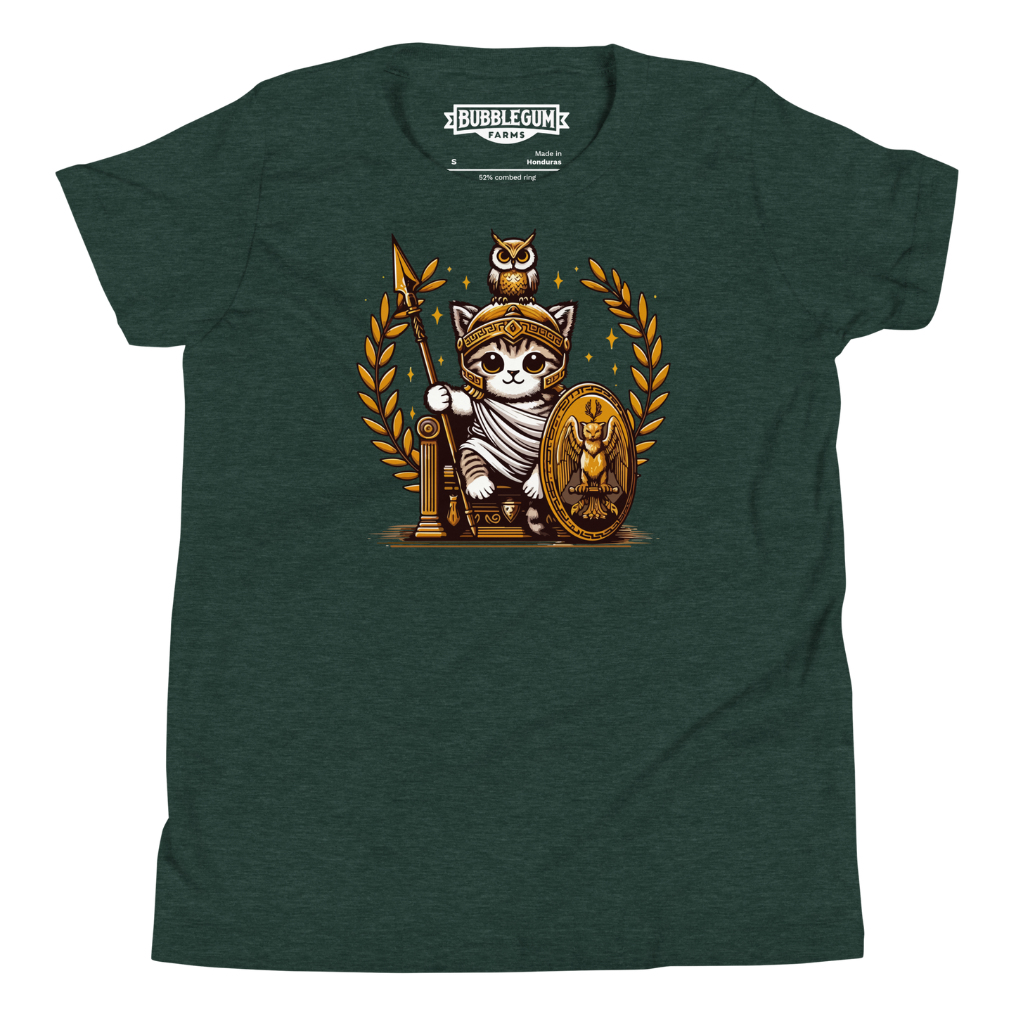 Roman Kitten with Owl - Youth Staple Tee