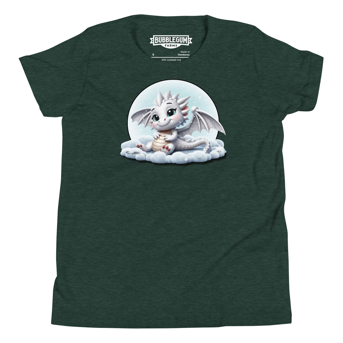 White Dragon in the Clouds - Youth Staple Tee