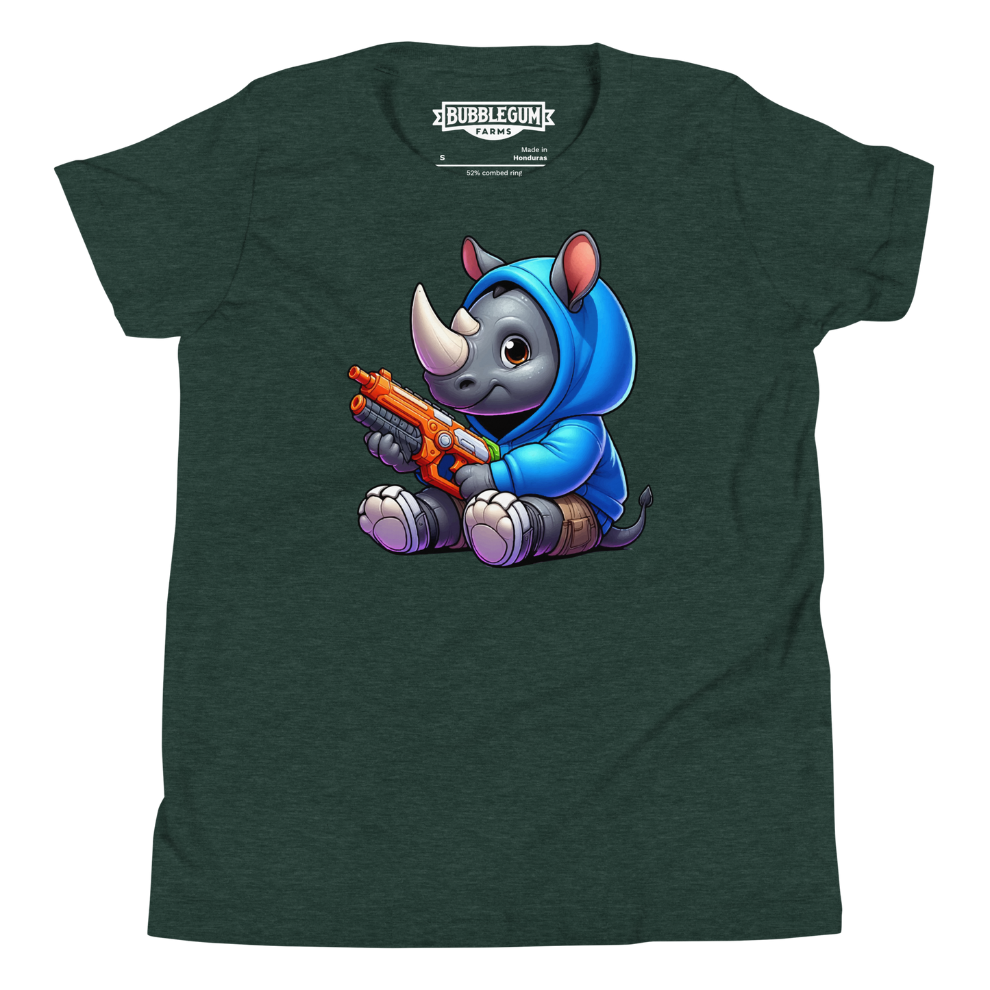 Baby Rhino with Foam Dart Blaster - Youth Staple Tee