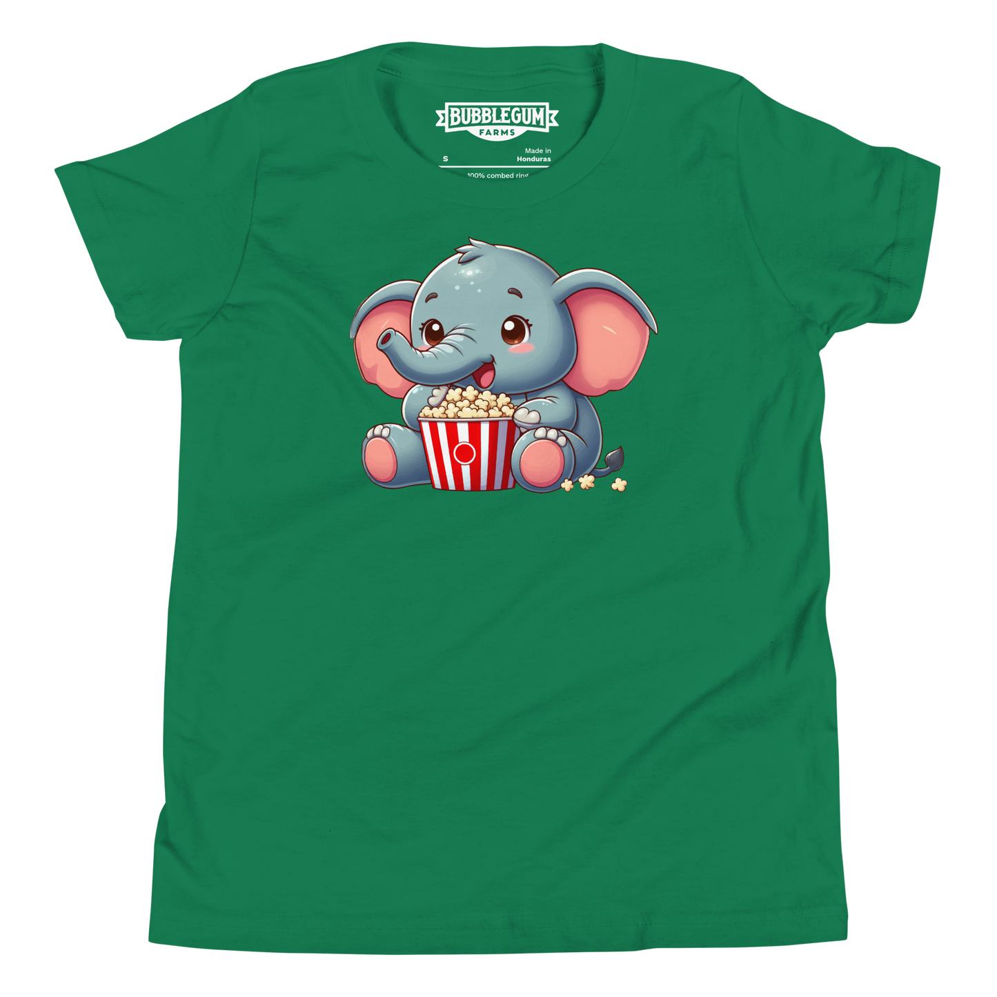 Baby Elephant - Eating Popcorn - Youth Staple Tee