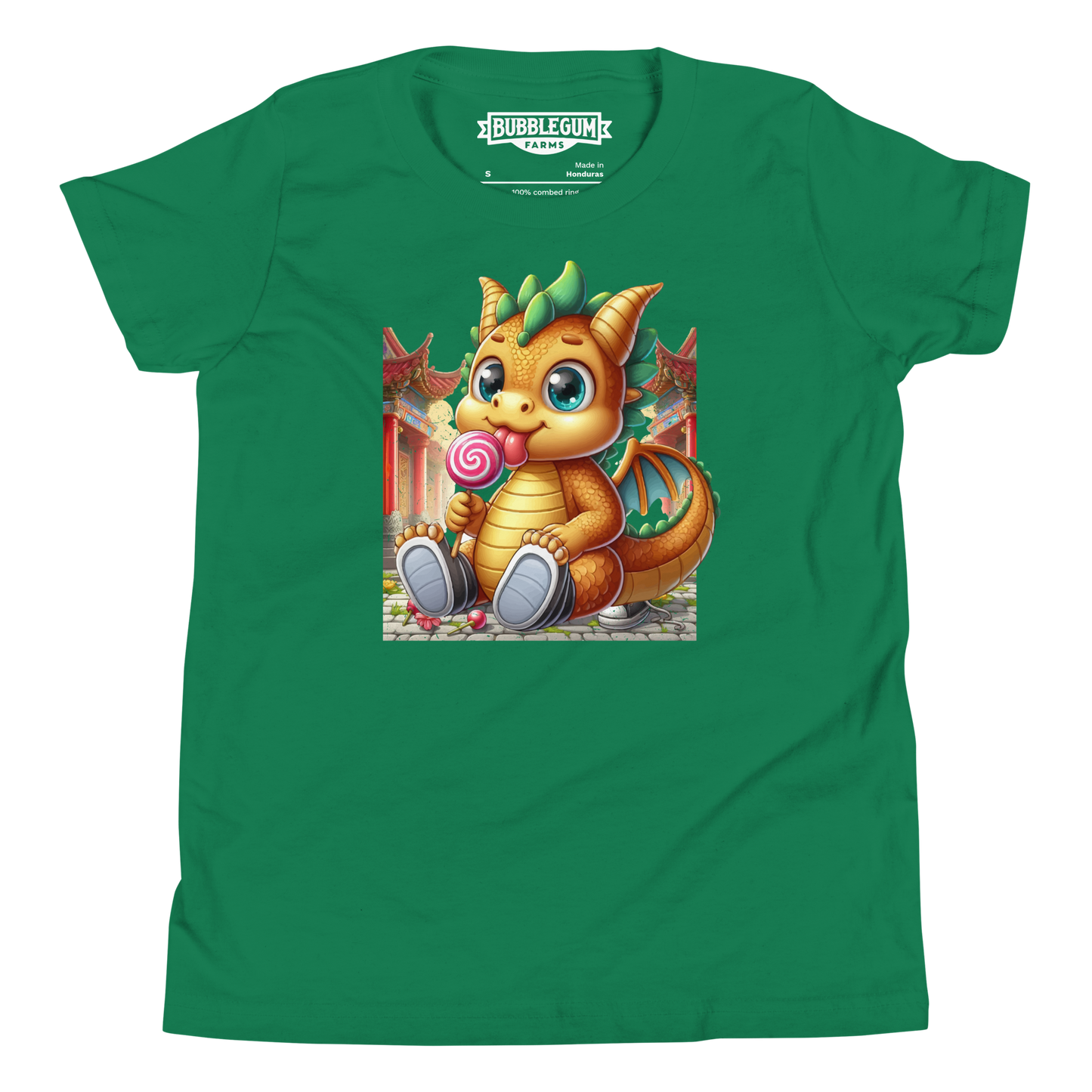 Dragon in Town with Lolipop - Youth Staple Tee