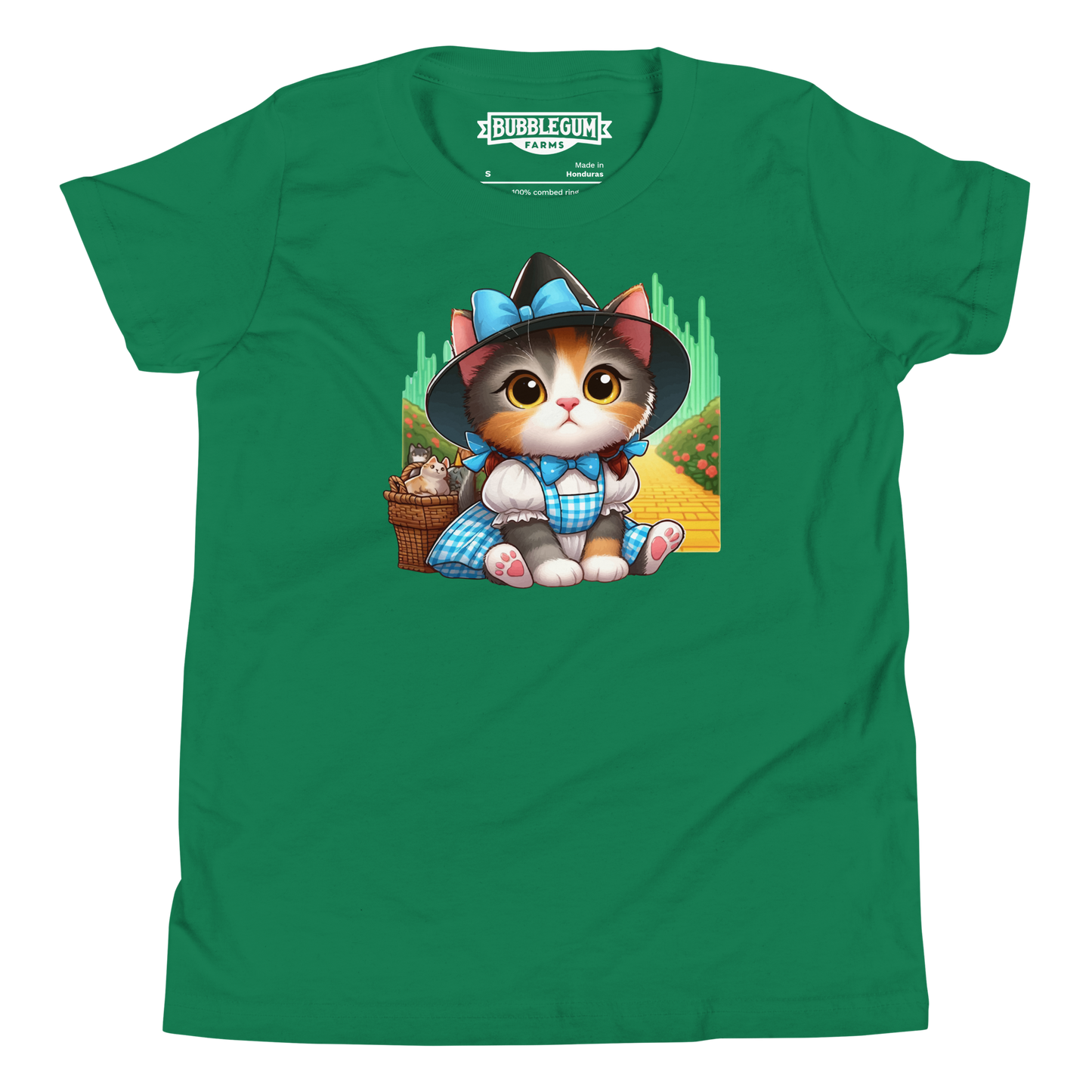 Kitten on a Yellow Brick Road - Youth Staple Tee