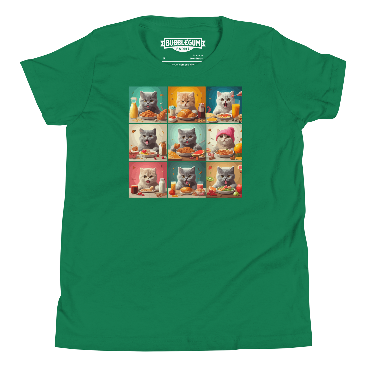 Kittens Eating Collage - Youth Staple Tee
