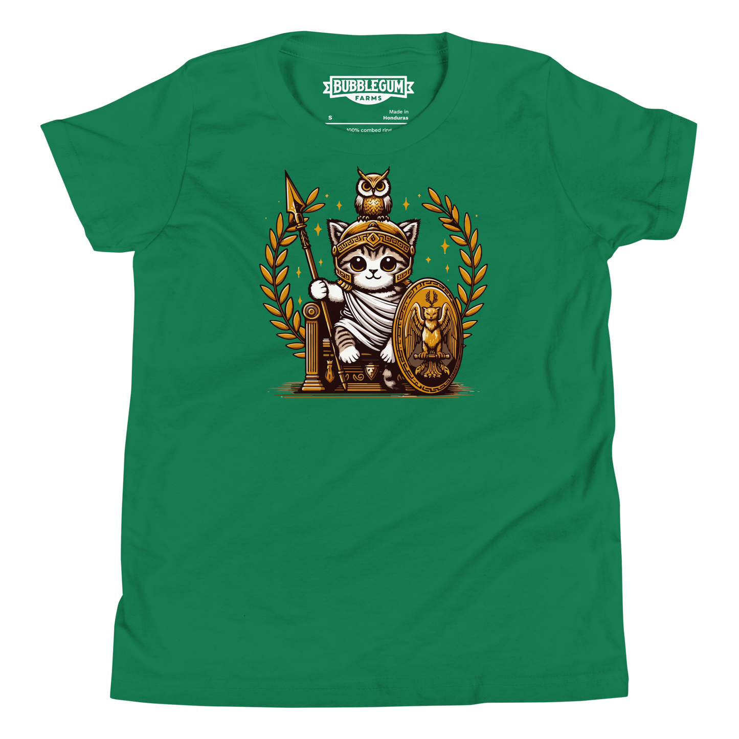 Roman Kitten with Owl - Youth Staple Tee