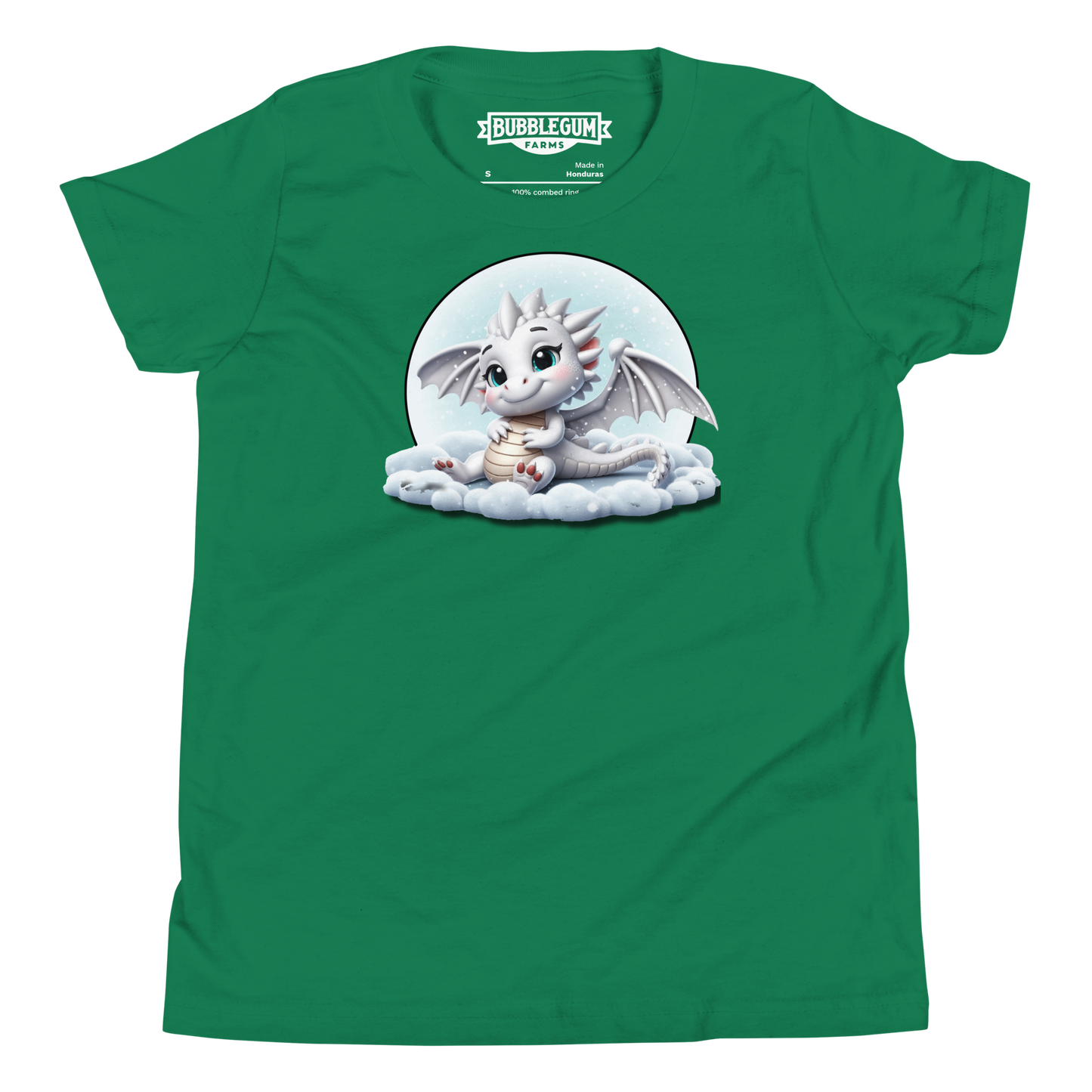 White Dragon in the Clouds - Youth Staple Tee