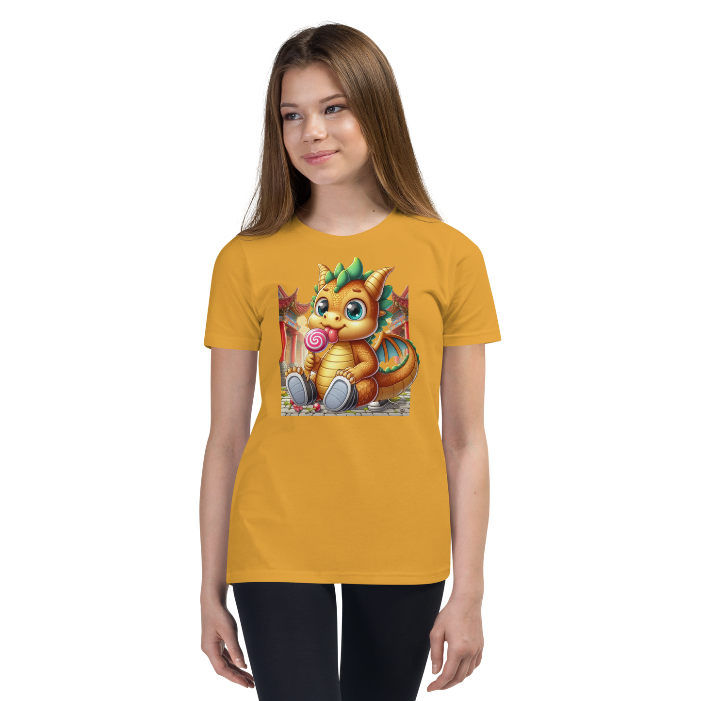 Dragon in Town with Lolipop - Youth Staple Tee