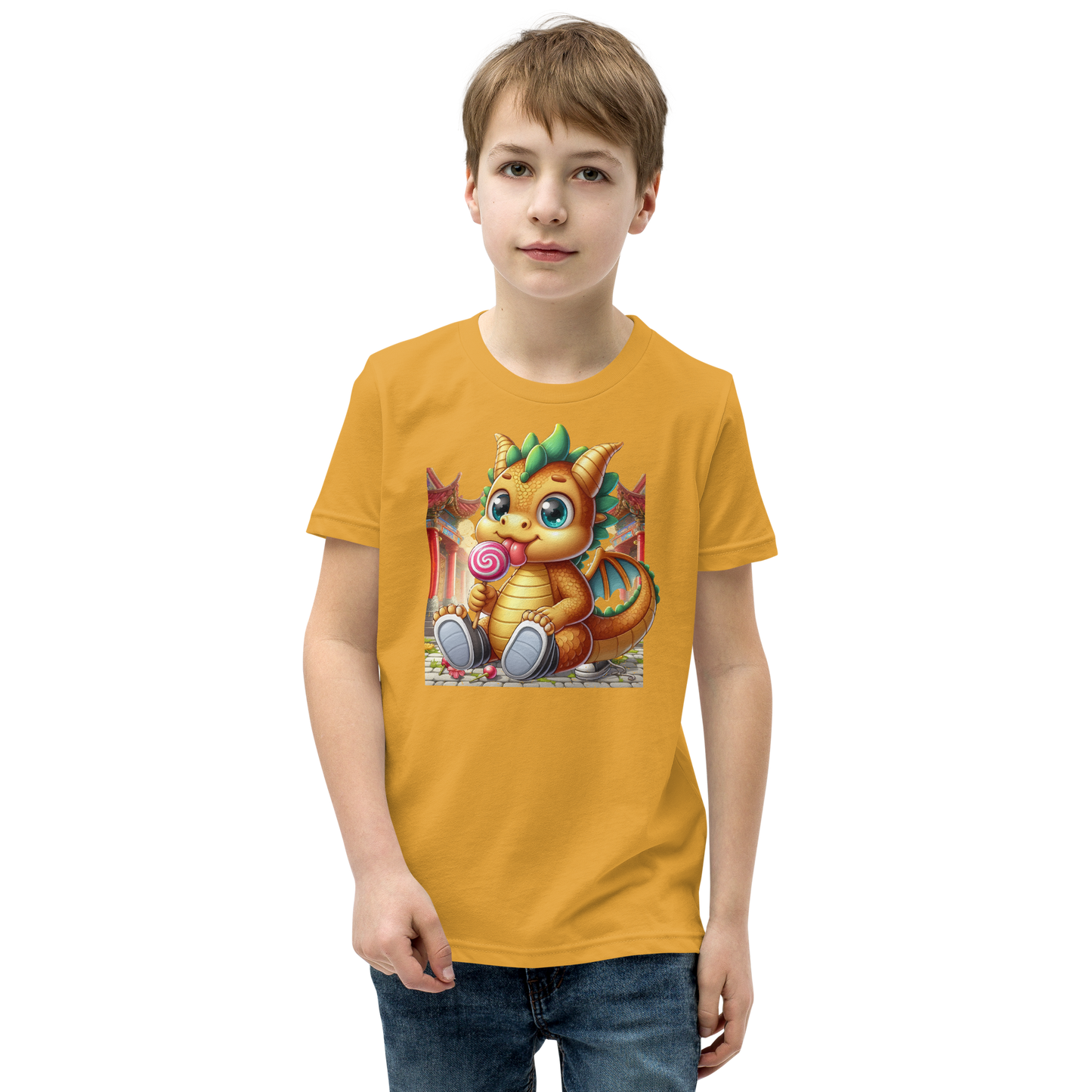 Dragon in Town with Lolipop - Youth Staple Tee