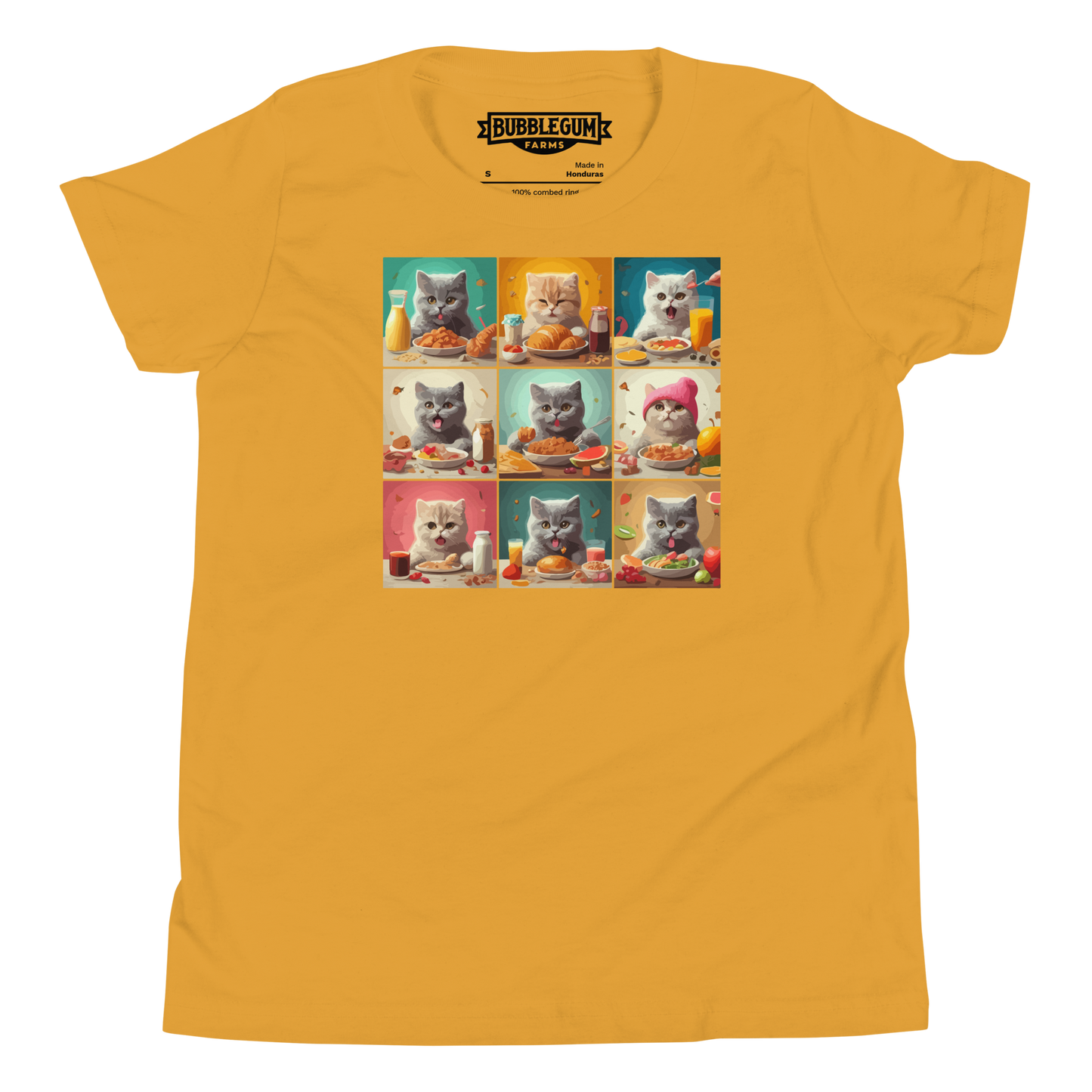 Kittens Eating Collage - Youth Staple Tee