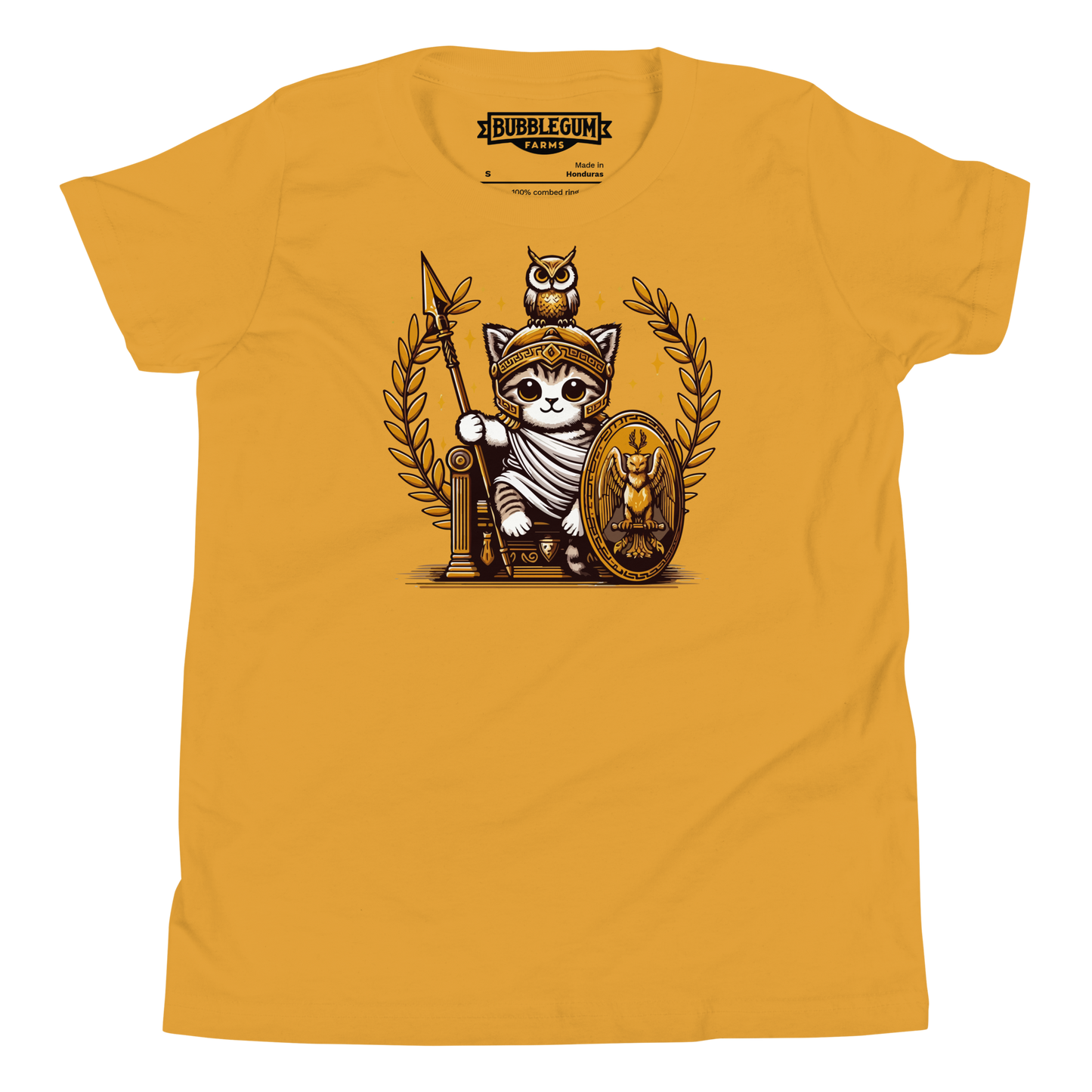 Roman Kitten with Owl - Youth Staple Tee