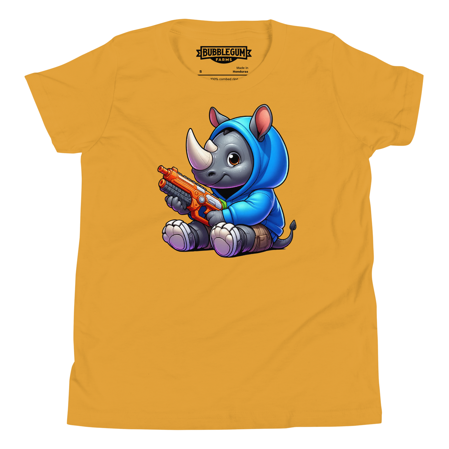 Baby Rhino with Foam Dart Blaster - Youth Staple Tee