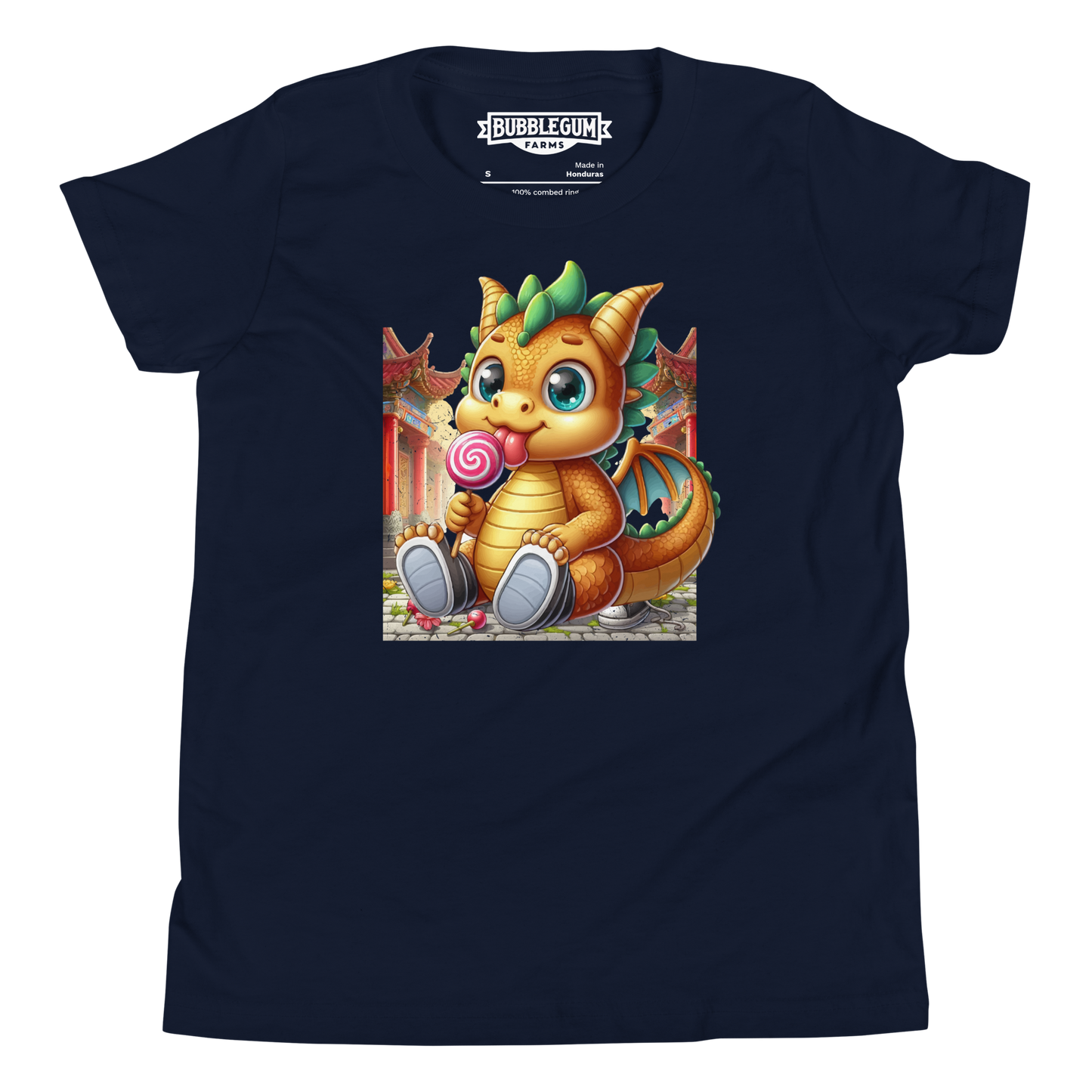 Dragon in Town with Lolipop - Youth Staple Tee