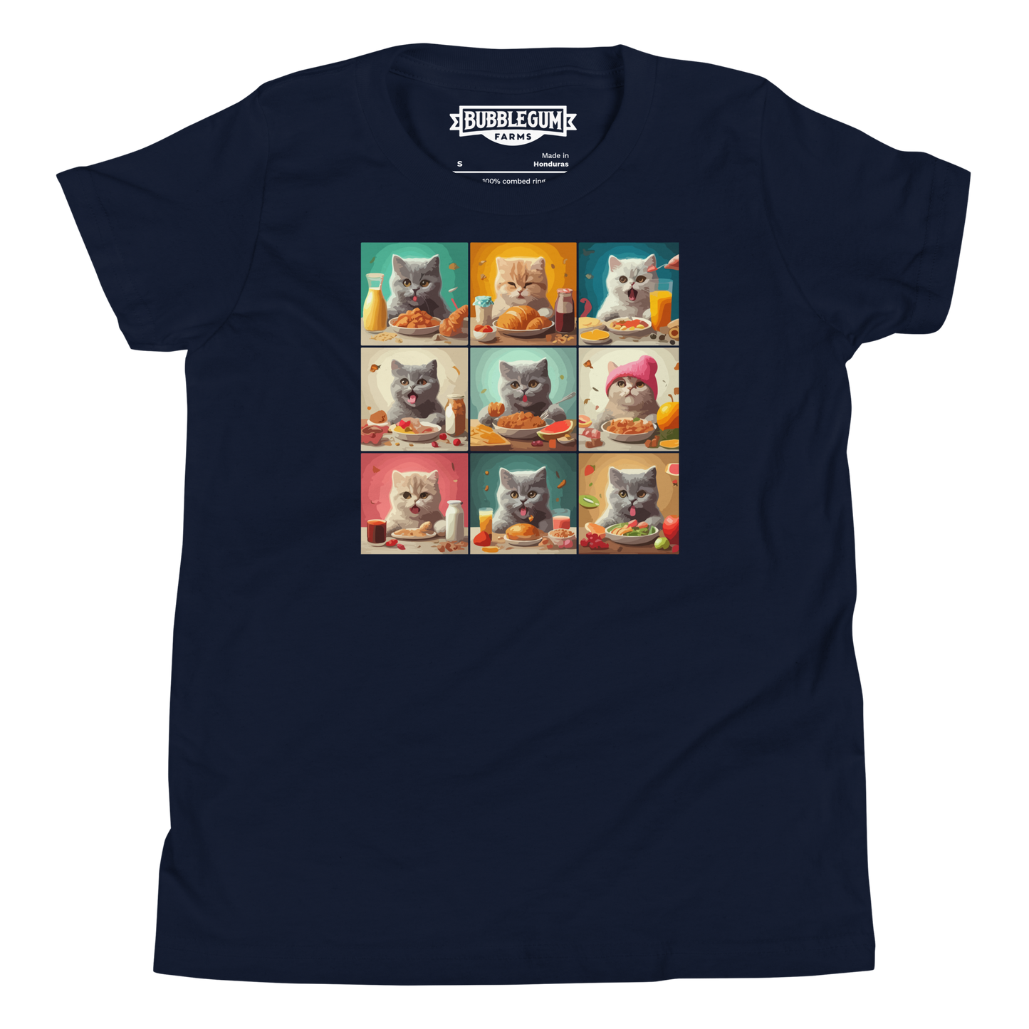 Kittens Eating Collage - Youth Staple Tee
