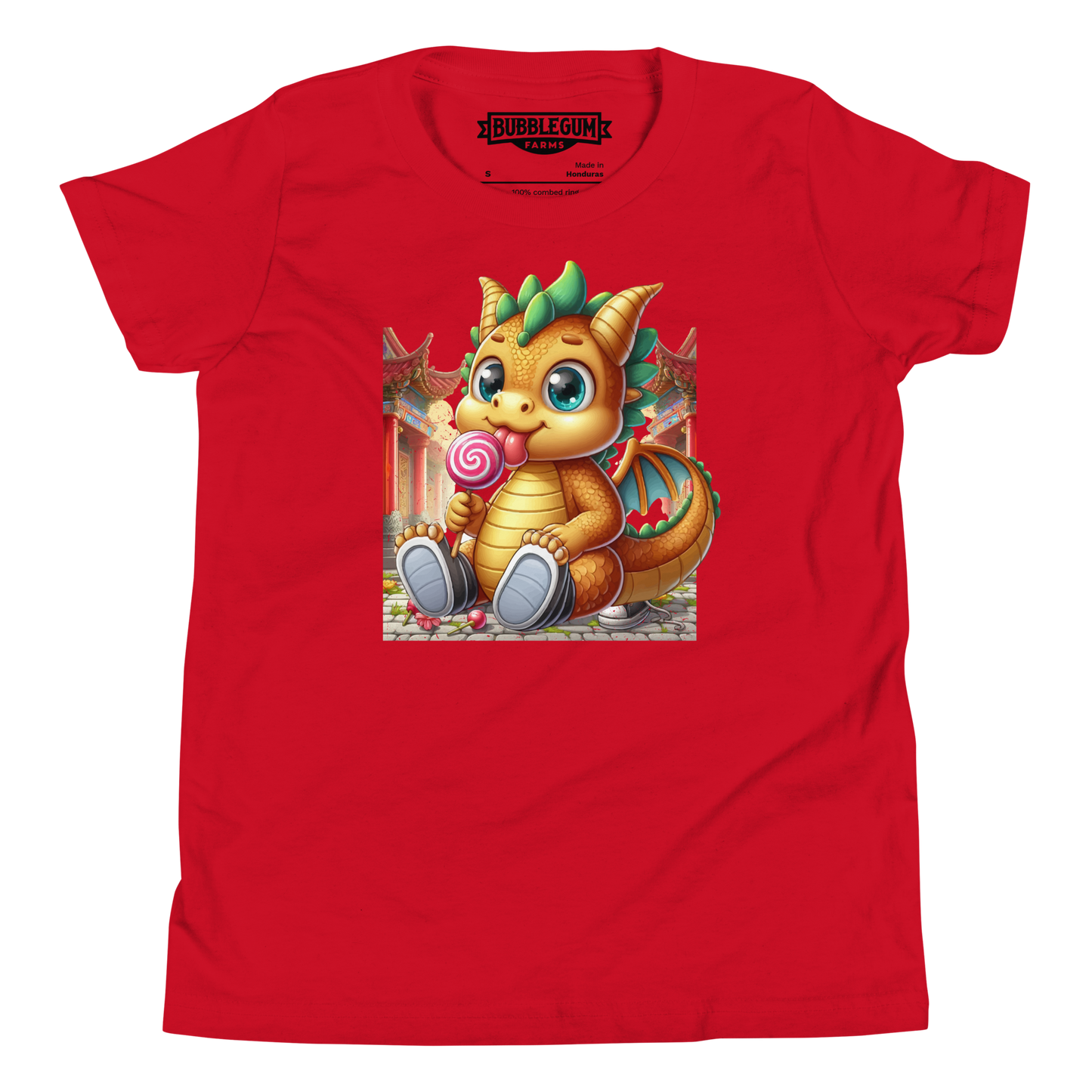 Dragon in Town with Lolipop - Youth Staple Tee