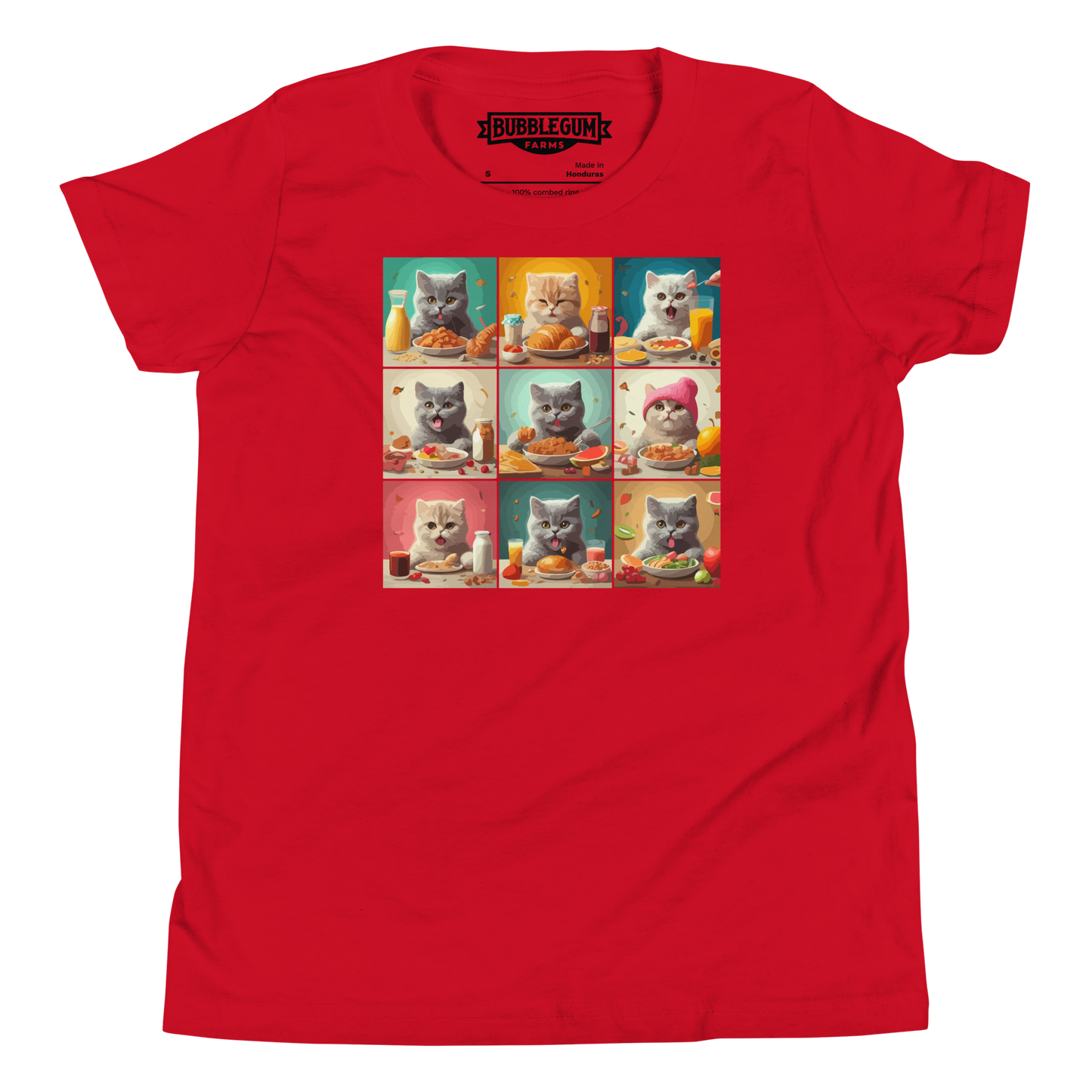 Kittens Eating Collage - Youth Staple Tee