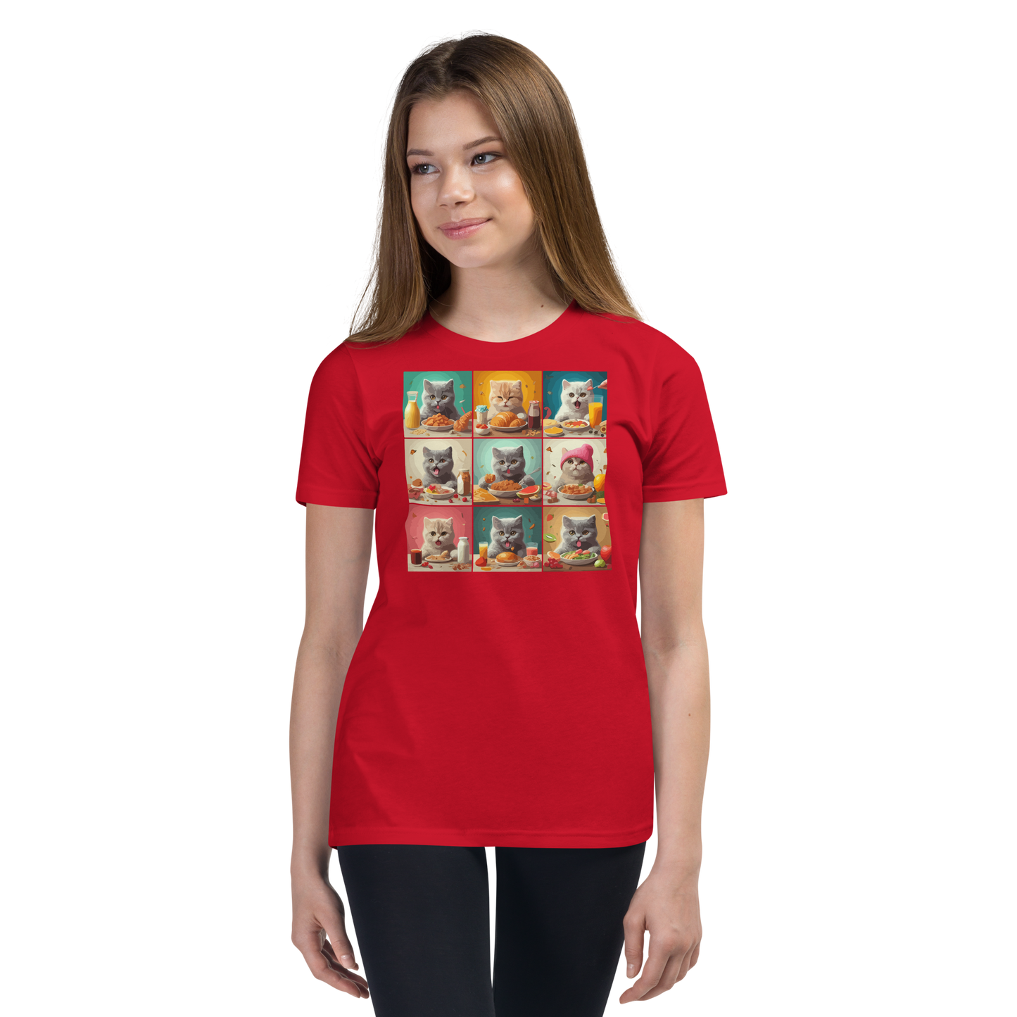 Kittens Eating Collage - Youth Staple Tee