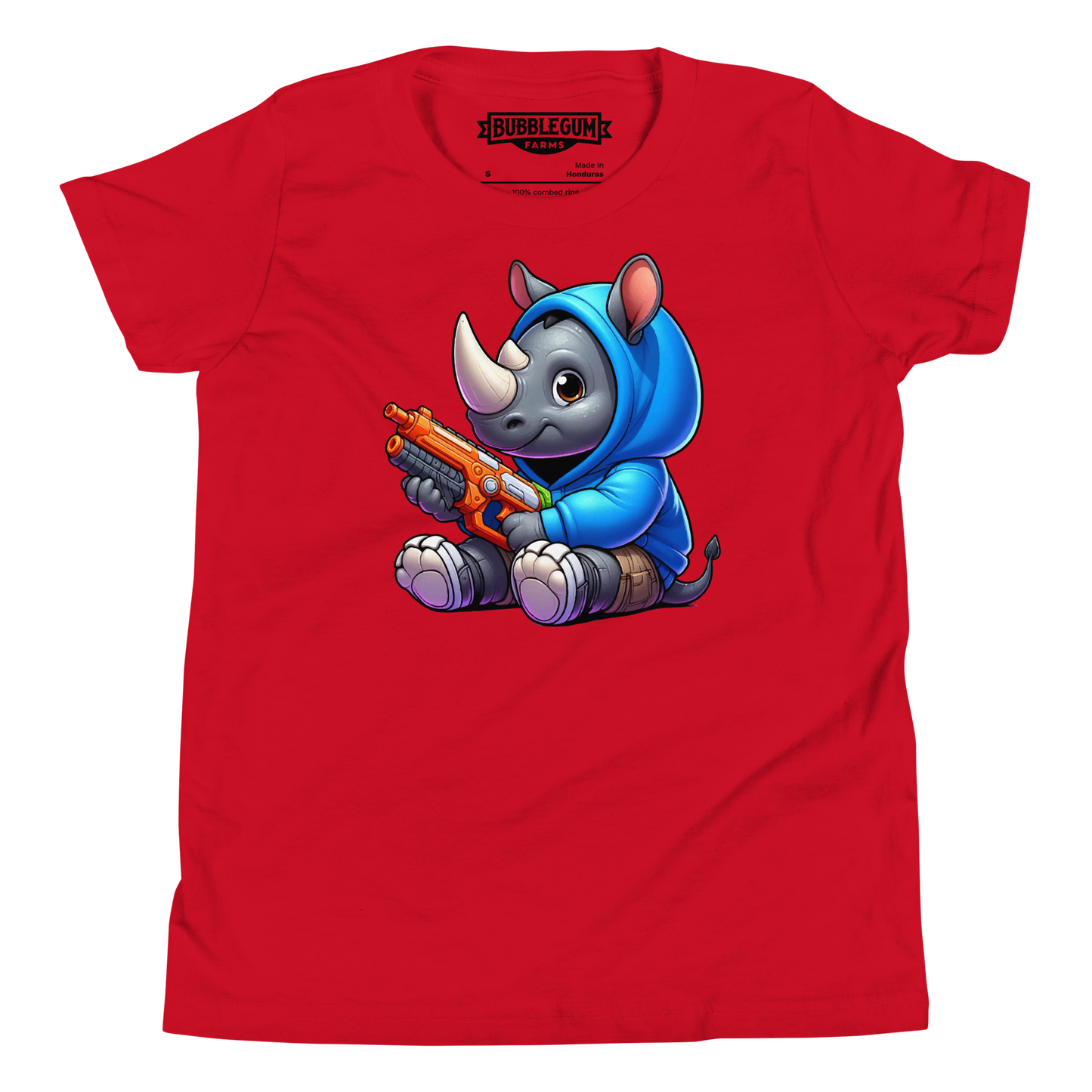 Baby Rhino with Foam Dart Blaster - Youth Staple Tee