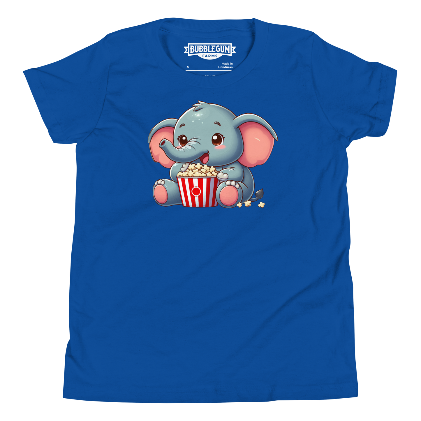 Baby Elephant - Eating Popcorn - Youth Staple Tee