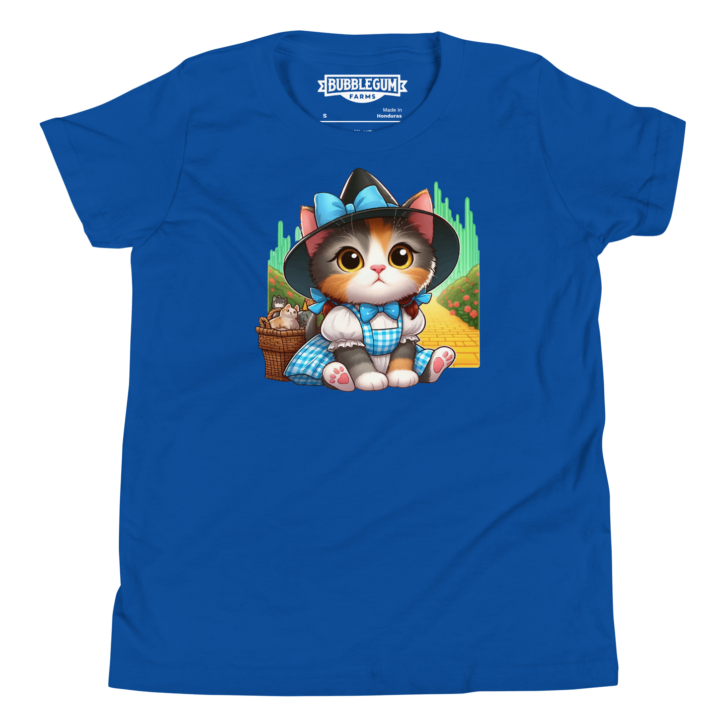 Kitten on a Yellow Brick Road - Youth Staple Tee