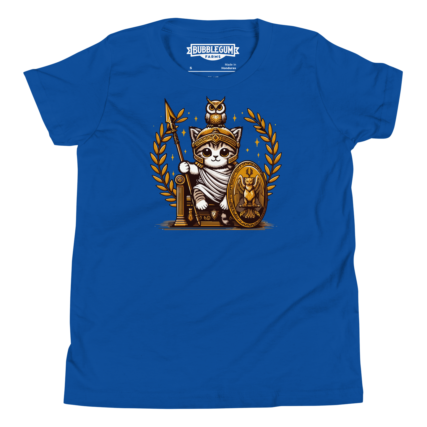 Roman Kitten with Owl - Youth Staple Tee