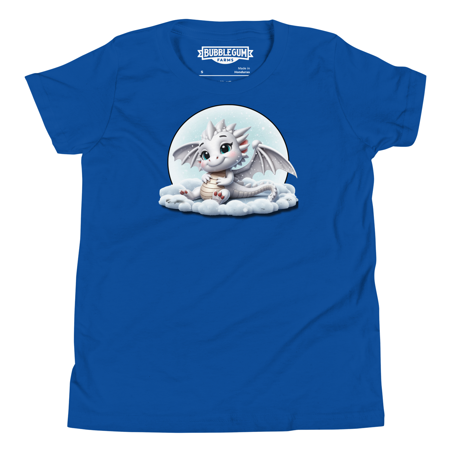 White Dragon in the Clouds - Youth Staple Tee