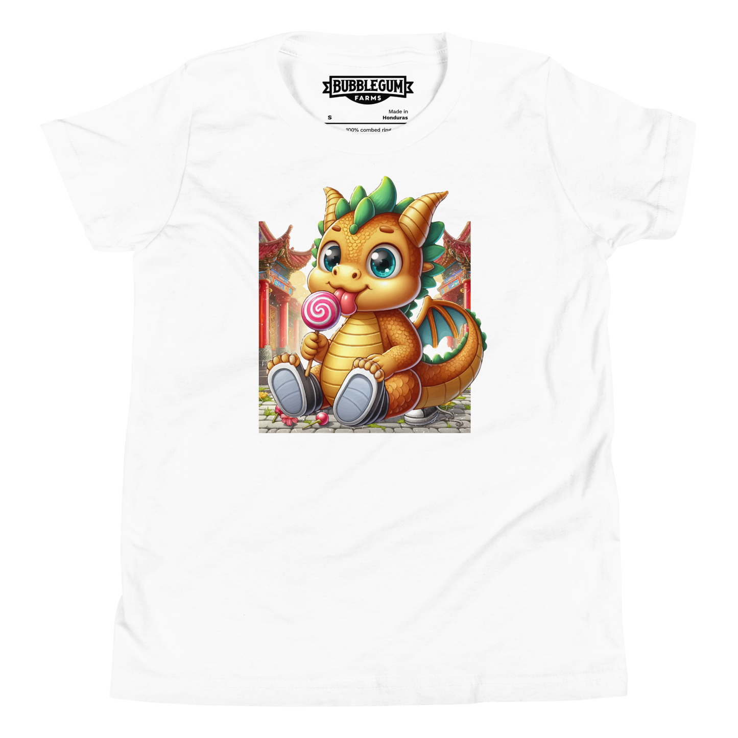 Dragon in Town with Lolipop - Youth Staple Tee