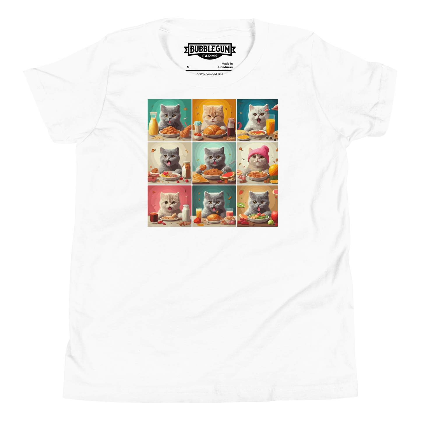 Kittens Eating Collage - Youth Staple Tee