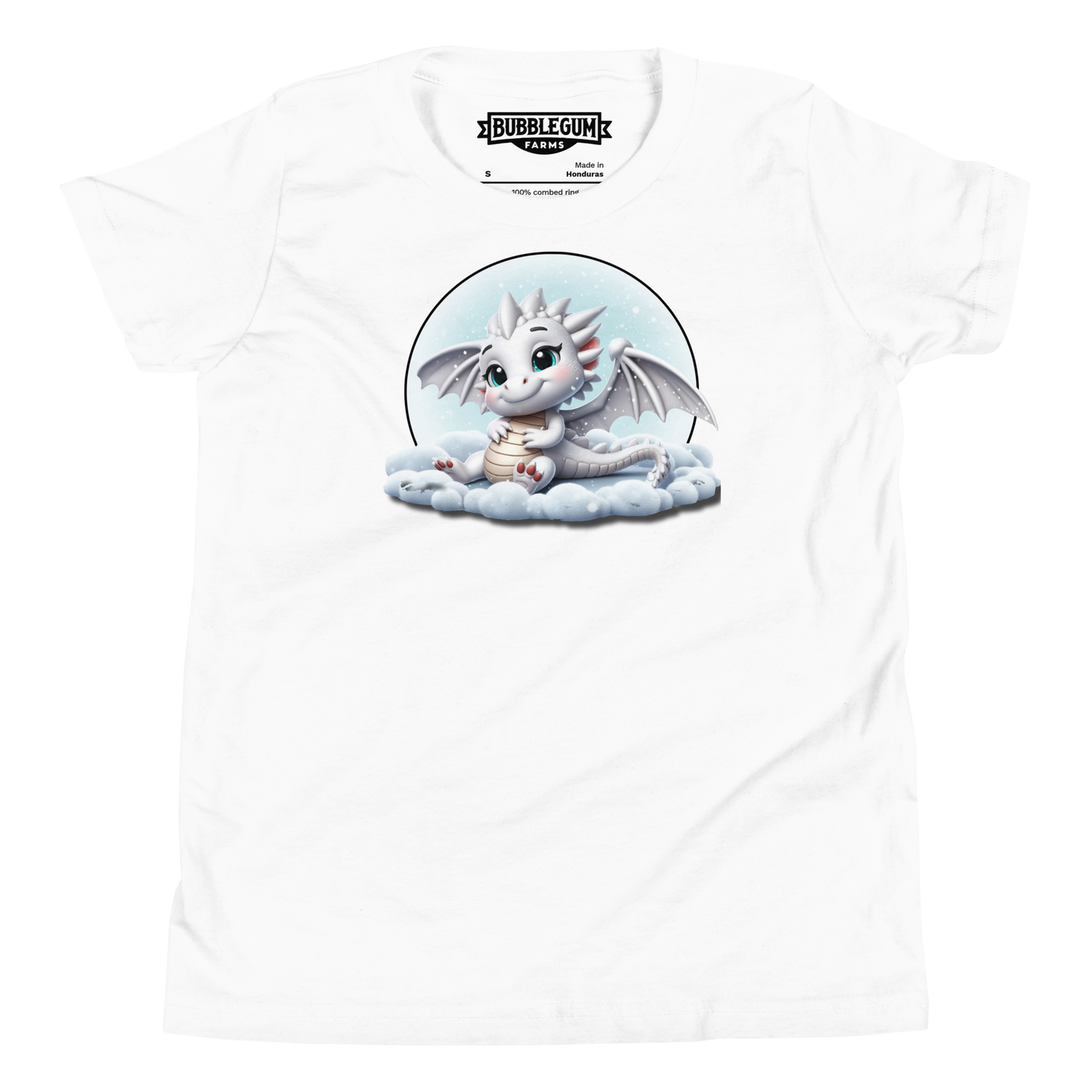 White Dragon in the Clouds - Youth Staple Tee