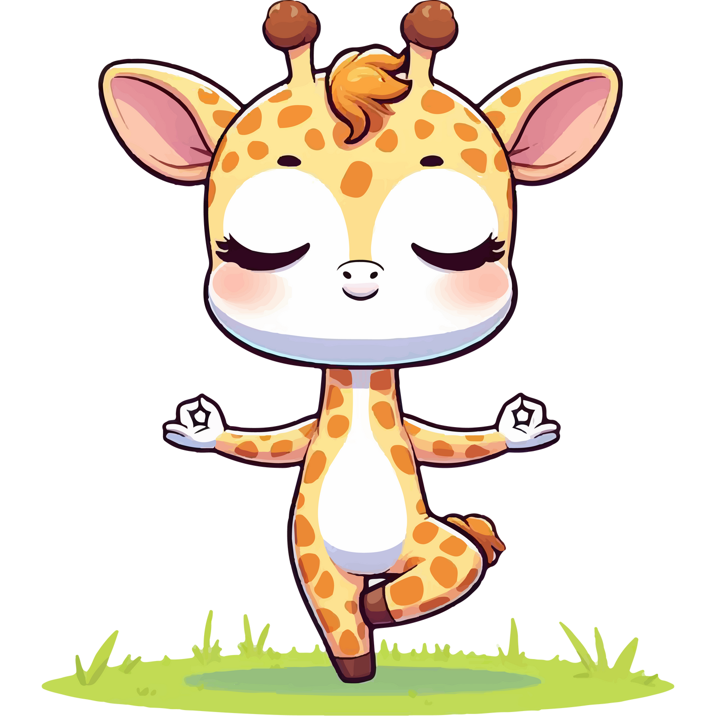 Giraffe doing Yoga - Baby Tee