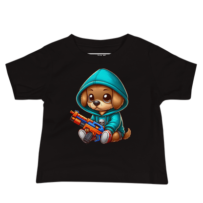 Brown Puppy with Foam Dart Blaster - Baby Tee