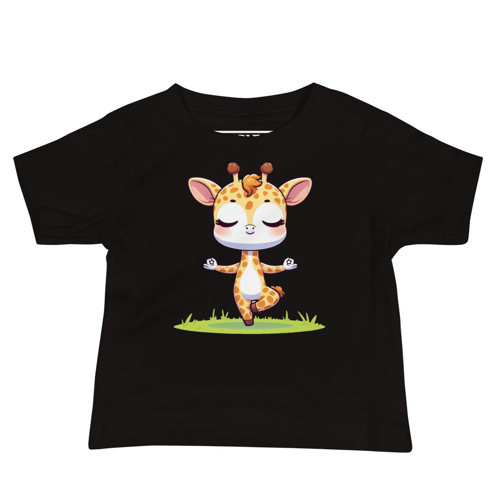 Giraffe doing Yoga - Baby Tee