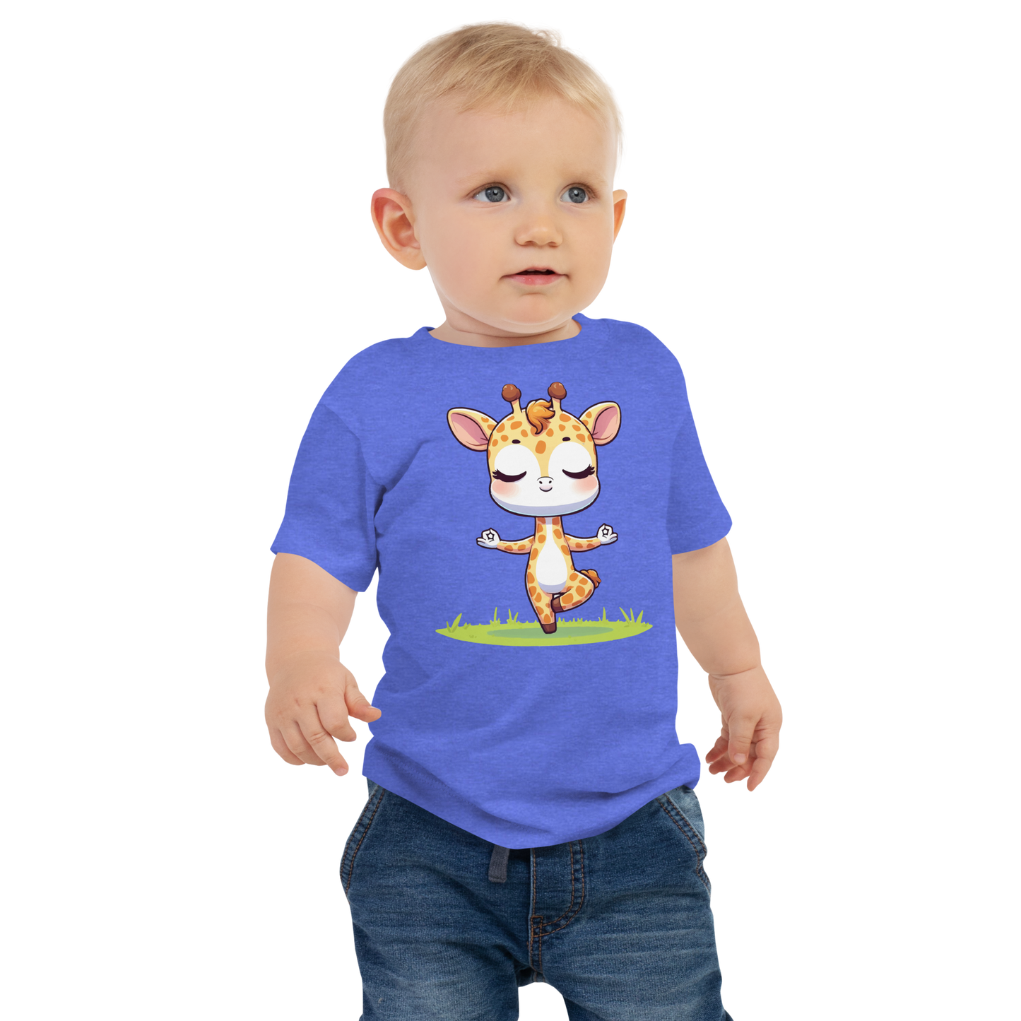 Giraffe doing Yoga - Baby Tee