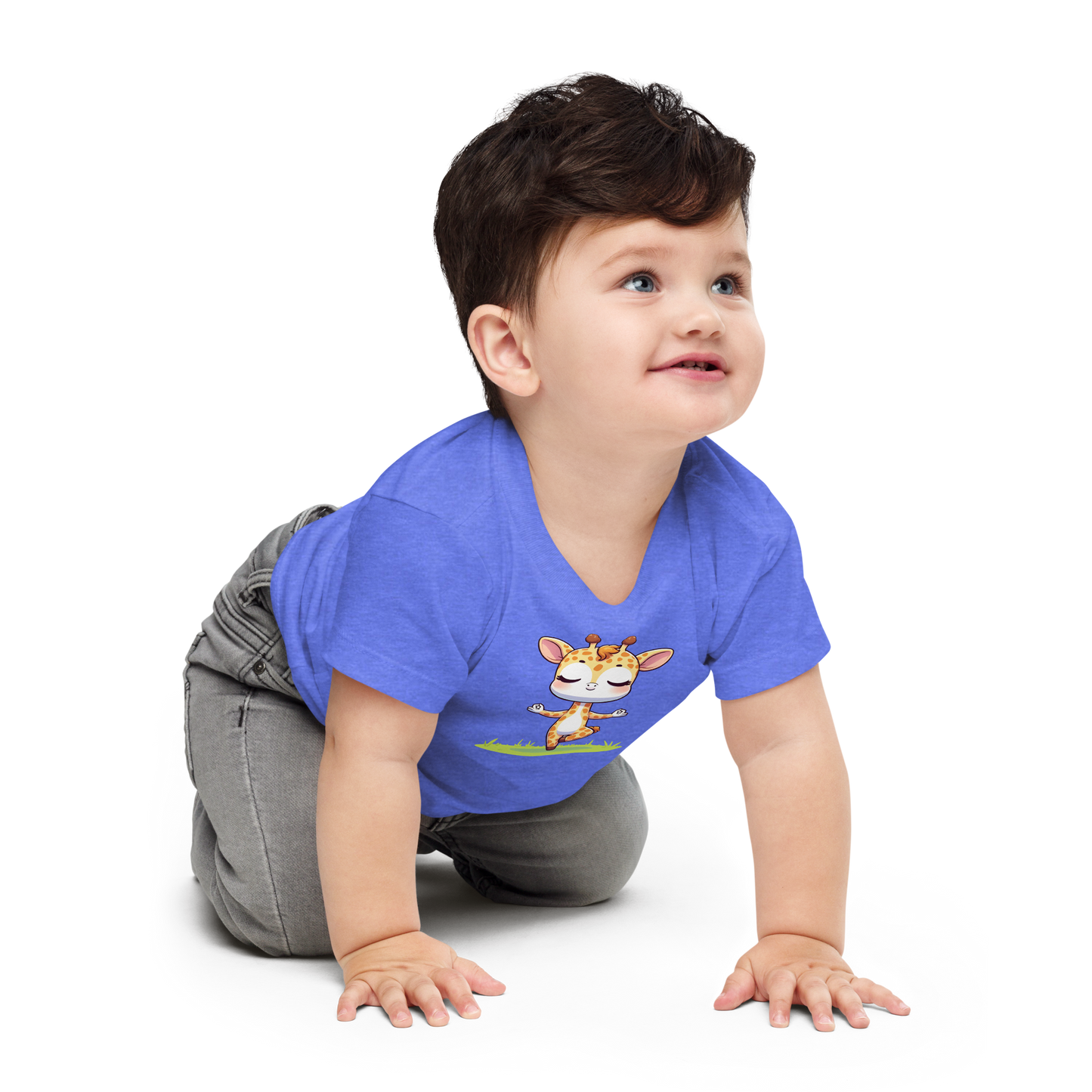 Giraffe doing Yoga - Baby Tee