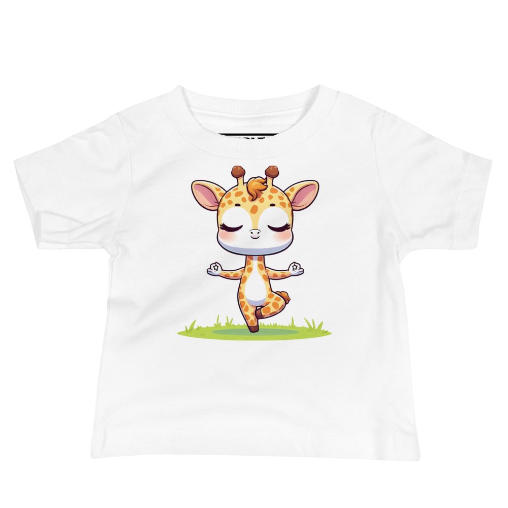 Giraffe doing Yoga - Baby Tee