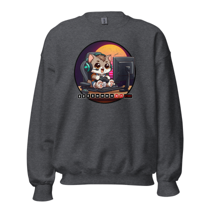 Gamer Kitten - Green Headset - Preshrunk Sweatshirt