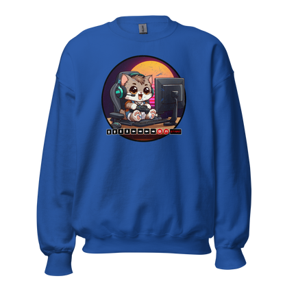 Gamer Kitten - Green Headset - Preshrunk Sweatshirt