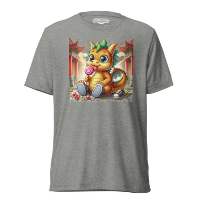 Dragon in Town with Lolipop - Unisex Triblend Tee