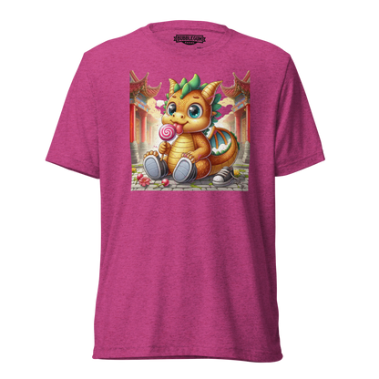 Dragon in Town with Lolipop - Unisex Triblend Tee