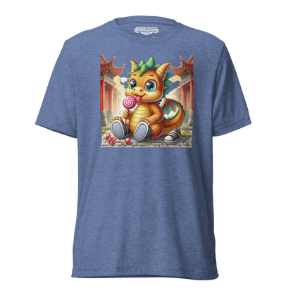 Dragon in Town with Lolipop - Unisex Triblend Tee