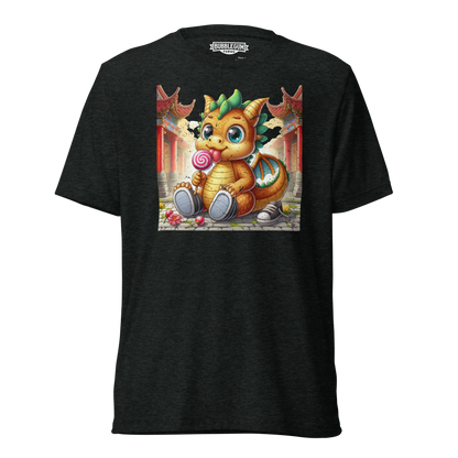 Dragon in Town with Lolipop - Unisex Triblend Tee
