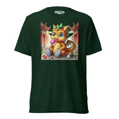 Dragon in Town with Lolipop - Unisex Triblend Tee