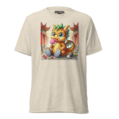 Dragon in Town with Lolipop - Unisex Triblend Tee