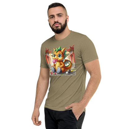 Dragon in Town with Lolipop - Unisex Triblend Tee
