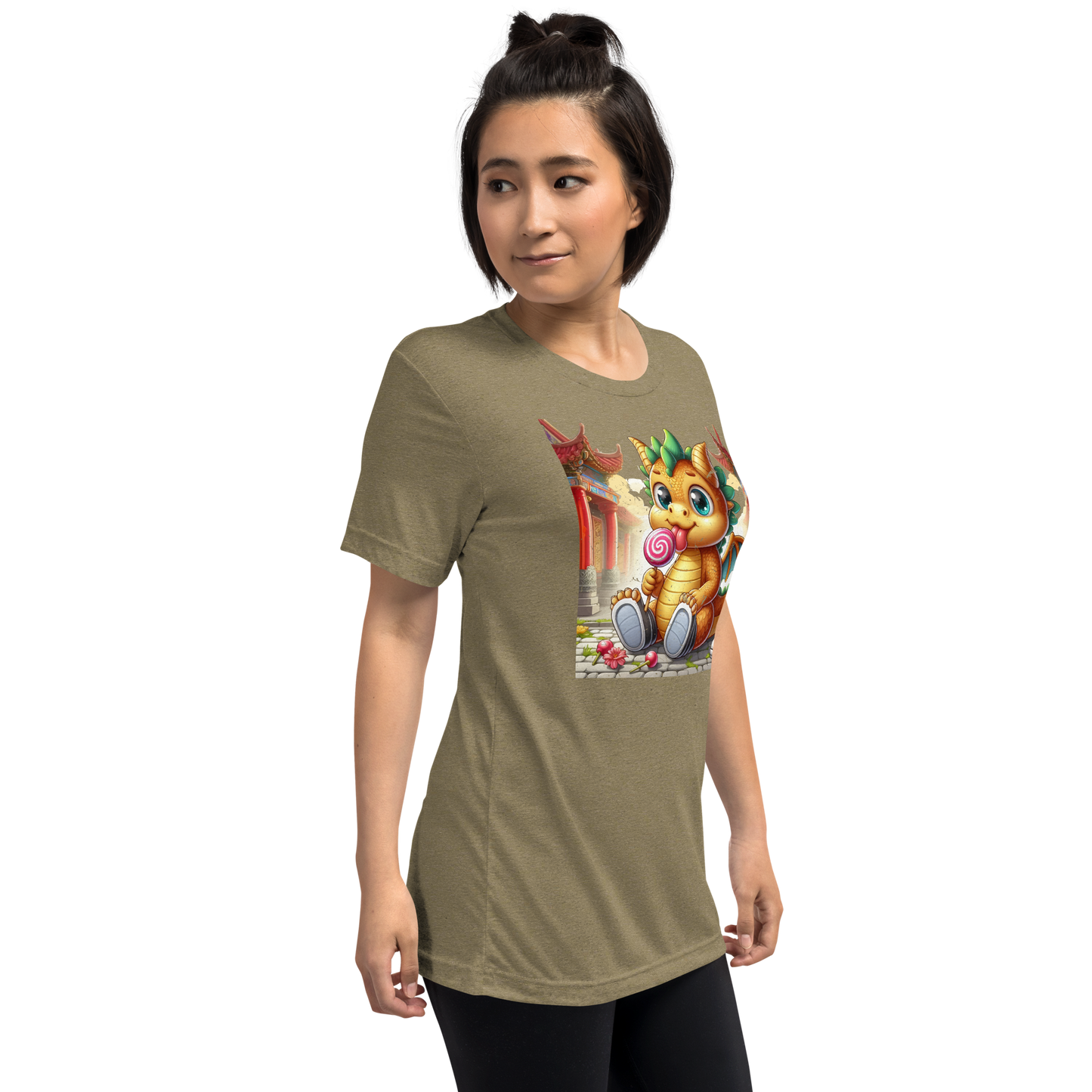 Dragon in Town with Lolipop - Unisex Triblend Tee