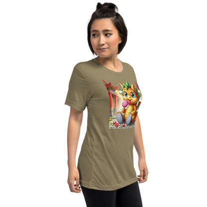 Dragon in Town with Lolipop - Unisex Triblend Tee